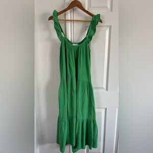 Xirena Rumer Green Womens Dress Cotton Gauze‎ Resort Pool Beach Size M